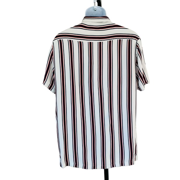 Striped Short Sleeve Button Up - Picture 4 of 5